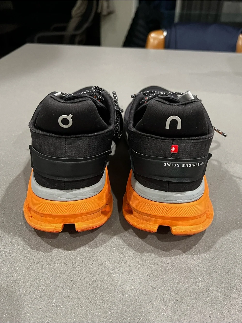 On Cloud Men's Black & Orange Running Shoes